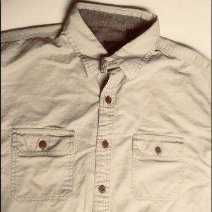 Men’s Timberland Taupe Button Down Large